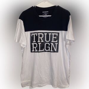 NWOT True Religion Jeans World Tour Varsity Block Football Tee Shirt Men’s XXL